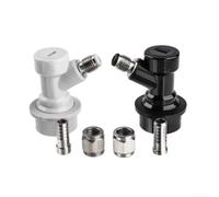 Axorafow Ensemble de déconnexion à boule pour fûts de bière Homebrew, liquide de 0,9 cm et barbes de ligne de 0,6 cm, distributeur d'équipement de brassage de robinet (blanc)