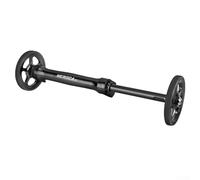 Axorafow Ensemble de roues pliables en aluminium pour vélo avec tige d'extension pour 3sixty - Léger 152 g 210 x 60 mm Comprend 2 roues et 1 tige (noir)
