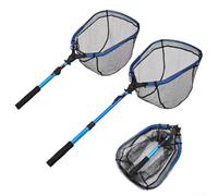 Axorafow Épuisette de pêche pliable rétractable de 107 cm avec flotteurs télescopiques à 2 sections avec fonction flottante 480 g