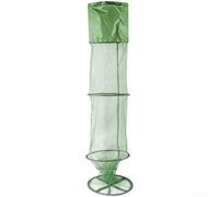 Axorafow Filet de Pêche Sangle pour Poisson 25x110cm - Sac Portable Anti-Crochet Filet avec Fond ou Protecteur Solide Métal 30x145cm Stockage Renforcé pour Anneau Vert (1.1M)