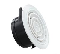 Axorafow Grille d'aération intérieure ronde réglable pour systèmes CVC - Grille d'aération ABS de 75 à 200 mm de diamètre - Blanc - Entrée/sortie d'air pour panneau amovible facile à nettoyer (125 mm)
