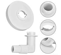 Axorafow Hayward Sp1096 Kit adaptateur pour skimmer avec coude à 90° pour piscine Hayward Sp1096 - 15 cm × 12 cm raccord en PVC blanc pour entretien de piscine enterrée