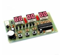 Axorafow Horloge numérique 12 V avec alarme, chronomètre, minuteur de 7 à compteur Basse bricolage 12 V Bouton poussoir Kit de projets électroniques 92 x 50 mm