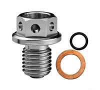 Axorafow Huile de remplissage avec vis doré/rouge/bleu/noir/argent aimant direct en aluminium huile moteur moto scooter boulon huile - huile de rechange pour bac de vidange en alliage (argent)