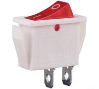 Axorafow Interrupteur à bascule électronique avec purificateur de lumière, 2 broches et 3 broches, indicateur rouge, fonction de chauffage, compact 30 mm x 13 mm (2 broches, pas de lumière)