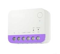 Axorafow Interrupteur volet roulant - Commande de rideau WiFi avec 1%, interrupteur vocal, blanc