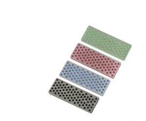 Axorafow Kit 4 pièces Snowboard Ski pour Edge Biseau Tuning avec limes métalliques grain 240 ou 360 ou 500 ou 1000 pour polissage des bords, ébavurage et désaccordage - Noir/rouge/bleu/vert