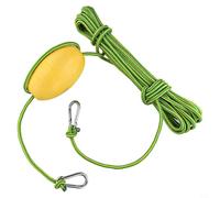 Axorafow Kit d'accessoires : corde d'amarrage en nylon de 9,1 m avec deux mousquetons en acier inoxydable 304, boule de flottabilité en PVC (200 x 160 x 80 mm, noir/jaune) pour kayak, canoë (A)