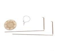 Axorafow Kit de tiges de radiesthésie pure à 99,9 % avec pendule et trouvaille, détection des minéraux, thérapie énergétique et pratique de la divination