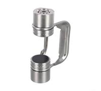 Axorafow Lampe de table avec pince de fixation en acier - 5,6 x 5,2 x 10 cm - Clip de bureau - Convient aux surfaces de 40 mm d'épaisseur - Pour camping et randonnée - Argenté