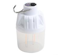 Axorafow Lampe LED blanche avec 4 niveaux, lumière abspc pour camping, application extérieure, lampe portable, crochet de luminosité, batterie rechargeable, coque phosphorescente (2 noyaux de lampe)