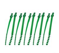 Axorafow Lot de 10 attaches réglables vertes pour plantes, arbres, arbustes - Sangles de soutien en polyéthylène - 25 cm/33 cm - Réutilisable pour plantes - Utilisation (33 cm)