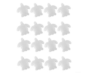 Axorafow Lot de 16 éponges absorbantes d'huile pour piscine, filtre à écumes en forme de tortue pour enlever la graisse et la crasse du spa, étang à poissons, aquarium, blanc
