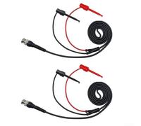 Axorafow Lot de 2 câbles BNC pour tester les pinces à crochet - 120 cm de long - Sonde oscilloscope avec conducteurs et isolation en PVC - Utilisation électronique
