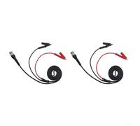 Axorafow Lot de 2 câbles de test BNC vers pinces crocodile, câble coaxial de 1,2 m avec connecteur mâle Q9, sondes d'oscilloscope 50 Ohm 5 A 500 V, générateur de signal, test de moniteur vidéo, rouge
