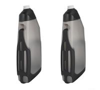 Axorafow Lot de 2 vélos aérodynamiques de 600 ml avec cage en fibre de carbone, bouilloire de sport PP5, bec verseur en silicone, convient aux espaces entre les trous de cadre de 3,5 à 8,5 cm, gris