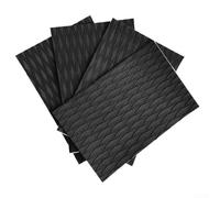 Axorafow Lot de 4 patins de traction en EVA pour planche de surf, planche à voile, kitesurf, planche à pagaie, antidérapants, avec motif rainuré, découpable, 38 x 25,4 x 0,3 cm (noir)