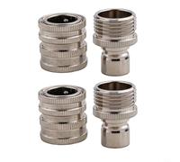 Axorafow Lot de 4 raccords rapides de tuyau d'arrosage en acier de 1,9 cm, raccords de tuyaux mâles et femelles, pompe de nettoyeur haute pression, pulvérisateur à main, arroseur de pelouse