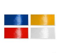 Axorafow Lot de 6 autocollants réfléchissants pour jantes de voiture de 45,7 à 53,3 cm en vinyle PVC haute visibilité avec dos - Accessoires automobiles - Rouge, jaune, blanc, bleu (jaune)