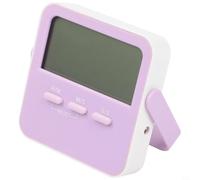 Axorafow Minuteur numérique avec écran LCD, compte à rebours et chronomètre, portée jusqu'à 100 heures, alarme sonore ou silencieuse, trou de suspension pour cuisine, étude, fitness, violet (violet)