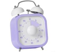 Axorafow Minuteur visuel de cuisine pour enfants, compte à rebours fort avec grand chiffre, opération torsadée pour étude, salle de classe, tâches de productivité à la maison ou au bureau (violet)