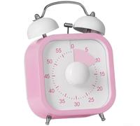 Axorafow Minuteur visuel de cuisine pour enfants, compte à rebours fort avec grand chiffre, opération torsadée pour étude, salle de classe, tâches de productivité à la maison ou au bureau (rose)
