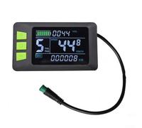 Axorafow P3c Électrique pour Vélo LCD Affichage Mètre pour 24V/36V/48V/60V E-bikes E-scooters - Interface Uart 5 broches Chargement USB (5V/500mA) Noir ABS Boîtier 87,8 x 51,3 x 13,4 mm