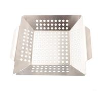 Axorafow Panier de barbecue en acier inoxydable pour barbecue Weber - Très résistant 24,5 cm 34 cm Accessoire de barbecue double taille pour légumes, fruits de mer, boulettes de viande et viande en