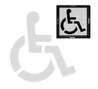 Axorafow Pochoir de stationnement réutilisable en silicone pour handicap - 104 x 111,8 cm - Dimensions extérieures : 83 x 91,4 cm - Dimensions intérieures pour marquage précis des espaces de