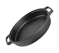 Axorafow Poêle à frire en fonte pré-enduite compatible avec les tables de cuisson à induction, longue durée de 22 cm, 25 cm, poêle à frire et sauteuse pour barbecue gastronomique (25 cm)