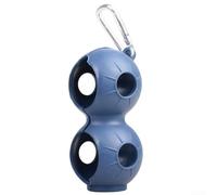 Axorafow Porte-balles en silicone pour 2 balles - Protection avec mousqueton et fermeture à boucle, résistant aux chutes, non , 6 couleurs (1 paquet) (bleu)