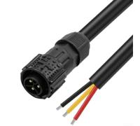 Axorafow Pour connecteur d'aviation P20 Push-Pull, câble autobloquant étanche IP67 noir, 2/3/4 broches 25 A 300 V plaqué or composant de câblage d'entraînement de moteur industriel (tête mâle 3p)