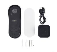 Axorafow Sonnette intelligente sans fil en temps réel pour chat vidéo bidirectionnel IP65 étanche à la pluie pour reconnaissance intelligente AI capteur infrarouge rechargeable par USB