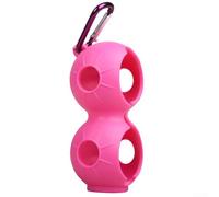 Axorafow Support de balle en silicone pour 2 balles - Protection avec mousqueton et fermeture à boucle, résistant aux chutes, non , 6 couleurs (1 paquet) (violet)