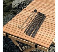 Axorafow Support en alliage réglable en hauteur pour le camping en plein air et les pique-niques en aluminium léger résistant à la rouille - Trépied à suspendre pour barbecue (noir)