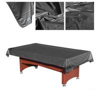 Axorafow Top-tier Housse de protection en fibre de verre PVC pour tables de billard de 2,1 m et 2,4 m - Anti-poussière, imperméable et indéchirable (256 x 155 cm, noir)