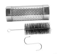 Axorafow Tube de fumée de barbecue en acier inoxydable de 15,2 cm pour fumage chaud et froid - Structure hexagonale en acier 304 antirouille compatible avec grils à gaz/charbon de bois/électriques (2)