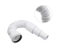 Axorafow Tuyau d'évacuation extensible en PVC pour baignoire - 50 mm - Longueur étendue : 1 m - 800 mm - Gris