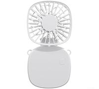Axorafow Ventilateur de cou portable rechargeable par USB, mains libres, 3 modes, fonctionnement silencieux, structure pliable pour randonnée, camping, marche, blanc, bleu, rose (bleu)
