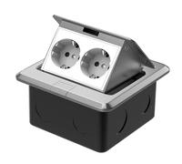 AXOTEN étanche Prise Sol Encastrable Plan de Travail en 2 Prises, Européennes Prises, pour Cuisine Bureau