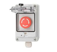 AXPTI Boîtier de commande d'arrêt d'urgence extérieur bouton interrupteur cassette bande protection bouclier étanche bouton d'arrêt d'urgence boîte de commande Ip67 (couleur : 2, taille : 1NO 1NC)