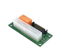 AXPTI Carte adaptateur synchrone 24 broches vers 4 broches/SATA Molex double PSU alimentation synchrone ATX Add2psu pour l'exploitation minière (5 pièces vers SATA vert)