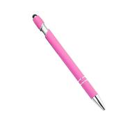 AXPTI Lot de 200 stylos à bille en métal pour écran tactile - Pour bureau, école, publicité - Logo personnalisé - Gravure laser - Rose