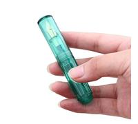 AXPTI Mini stylo plume portable en résine avec pointe F en iridium vert et blanc - Paume de 0,5 mm - Stylo à encre courte - Coffret cadeau de bureau (02)