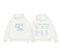 AXQAJL Sweat À Capuche Walk The Line 2025WORLD Tour en Coton for Homme Et Femme(White,M)