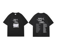 AXQAJL T-Shirts Walk The Line 2025 World Tour T-Shirts Graphiques(Black,M)