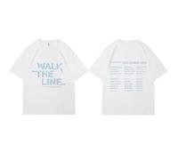 AXQAJL T-Shirts Walk The Line 2025 World Tour T-Shirts Graphiques(White,M)