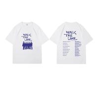 AXQAJL T-Shirts Walk The Line 2025 World Tour T-Shirts Graphiques(White,S)
