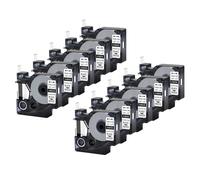 AXRMLVRD Étiquettes industrielles de Tubes thermorétractables, 3 5 10 pièces, compatibles avec Le Ruban A18055 A18056 6 9 12 19 24mm pour 1000 5200(10PK Black on White)