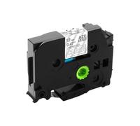 AXRMLVRD Ruban d'étiquettes 6mm 9mm 12mm, Ruban laminé TZE-231 Compatible avec l'étiqueteuse PTH110 PTP710BT PTD200 PTH100(White on Clear)